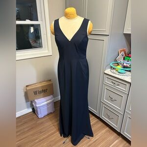 Bari Jay Navy Blue Bridesmaid Prom Formal Dress Size 12